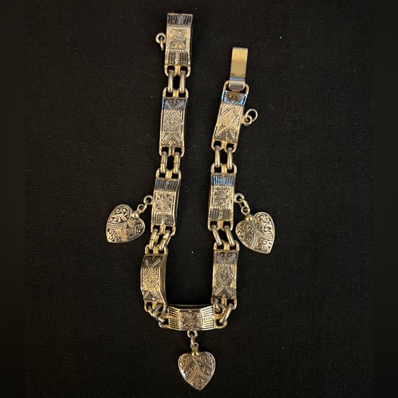 Vintage Damascene Charm Bracelet - Picture 4 of 11
